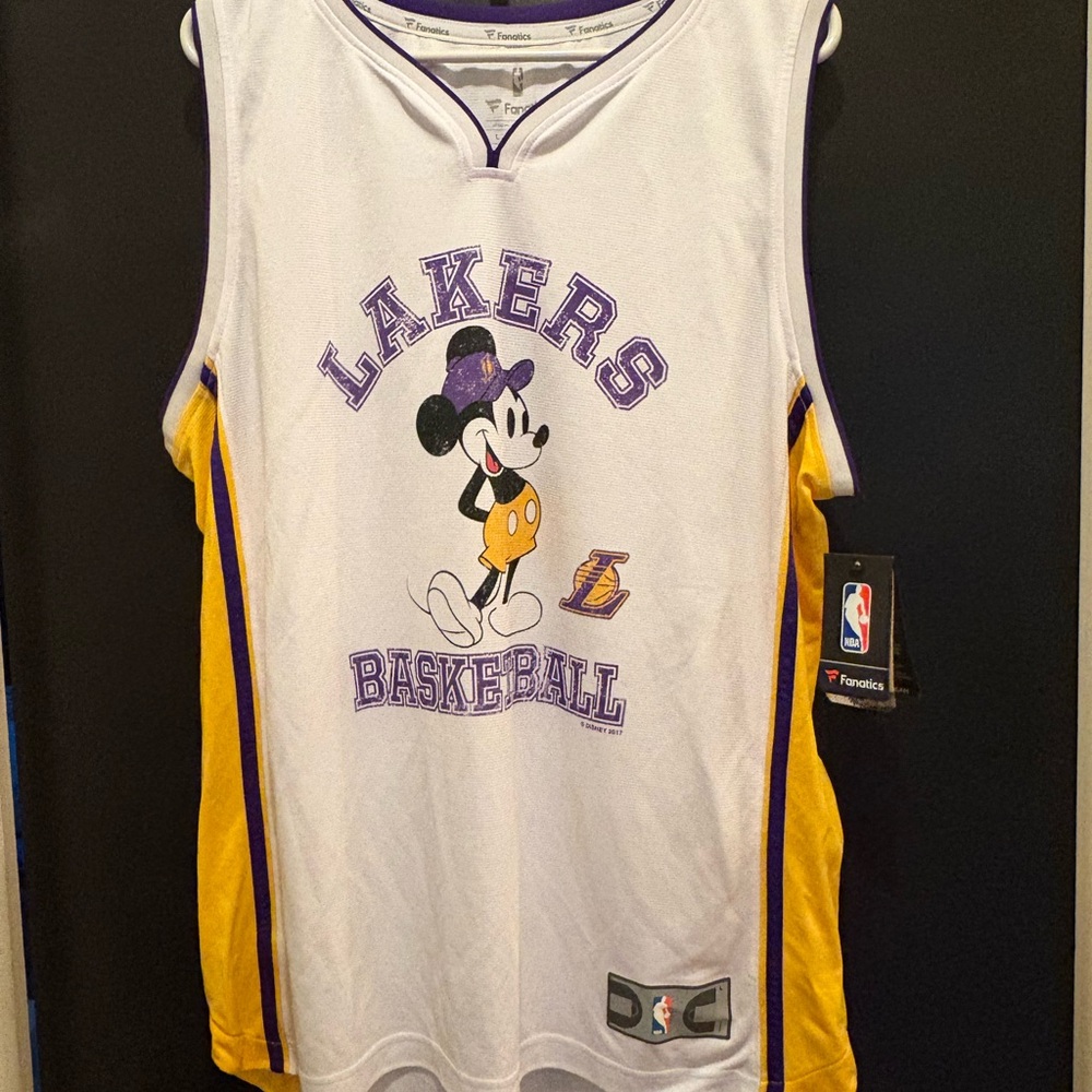 NBA LA Lakers Mickey Mouse Jersey - Disney Collaboration Mens Large NWT Fanatics